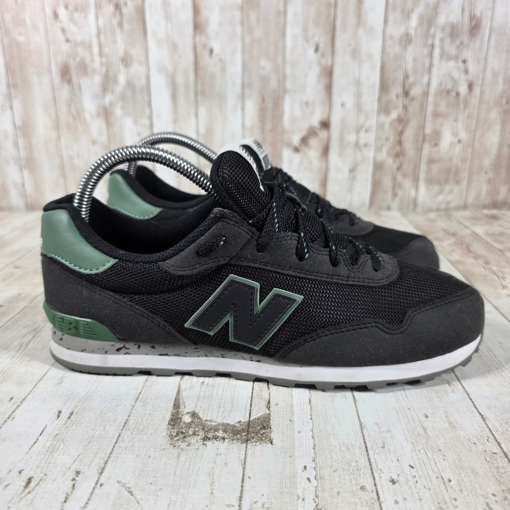 New Balance 515 Womens Sneakers Black Green GC515AH Size 7.5 (Youth 6) Low Top